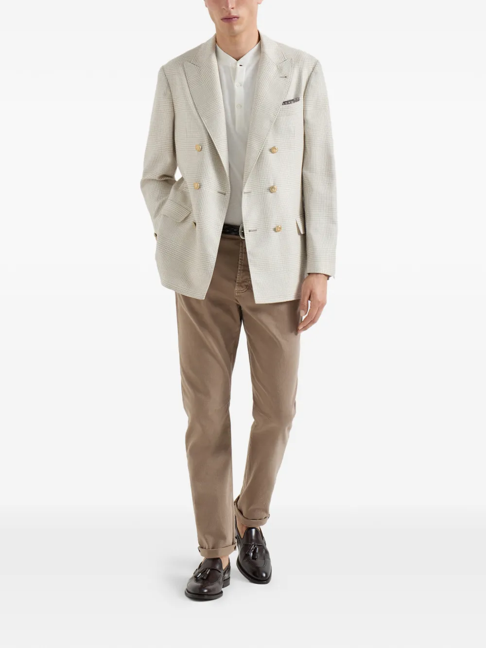 Brunello Cucinelli Jeans met vijf zakken - Bruin