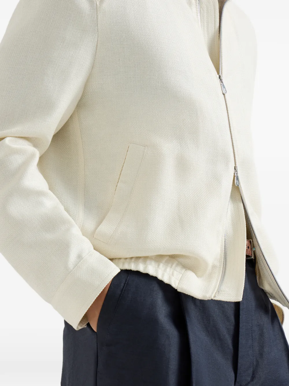 Brunello Cucinelli Jack met opstaande kraag Wit