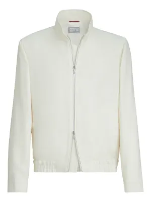 Brunello Cucinelli ジップアップ ジャケット | ホワイト | FARFETCH JP