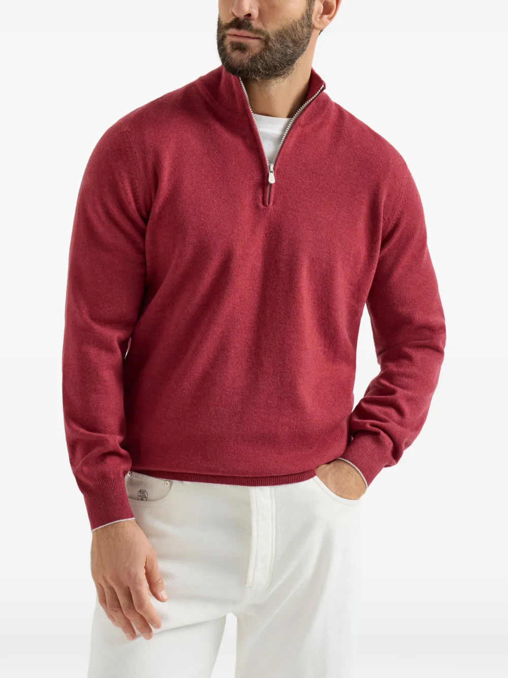 Half-Zip Cashmere Sweater