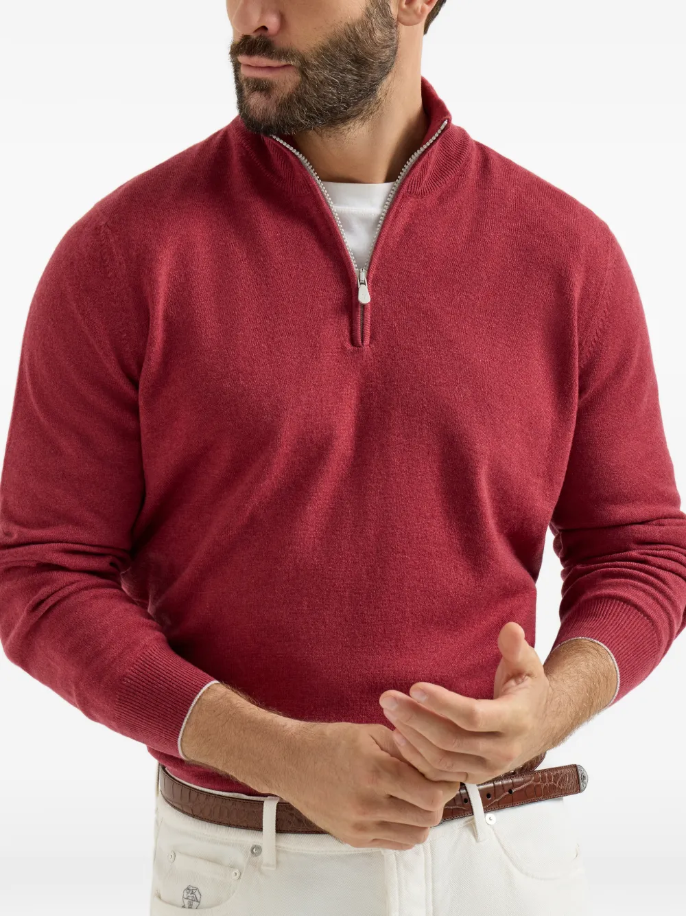 Half-Zip Cashmere Sweater