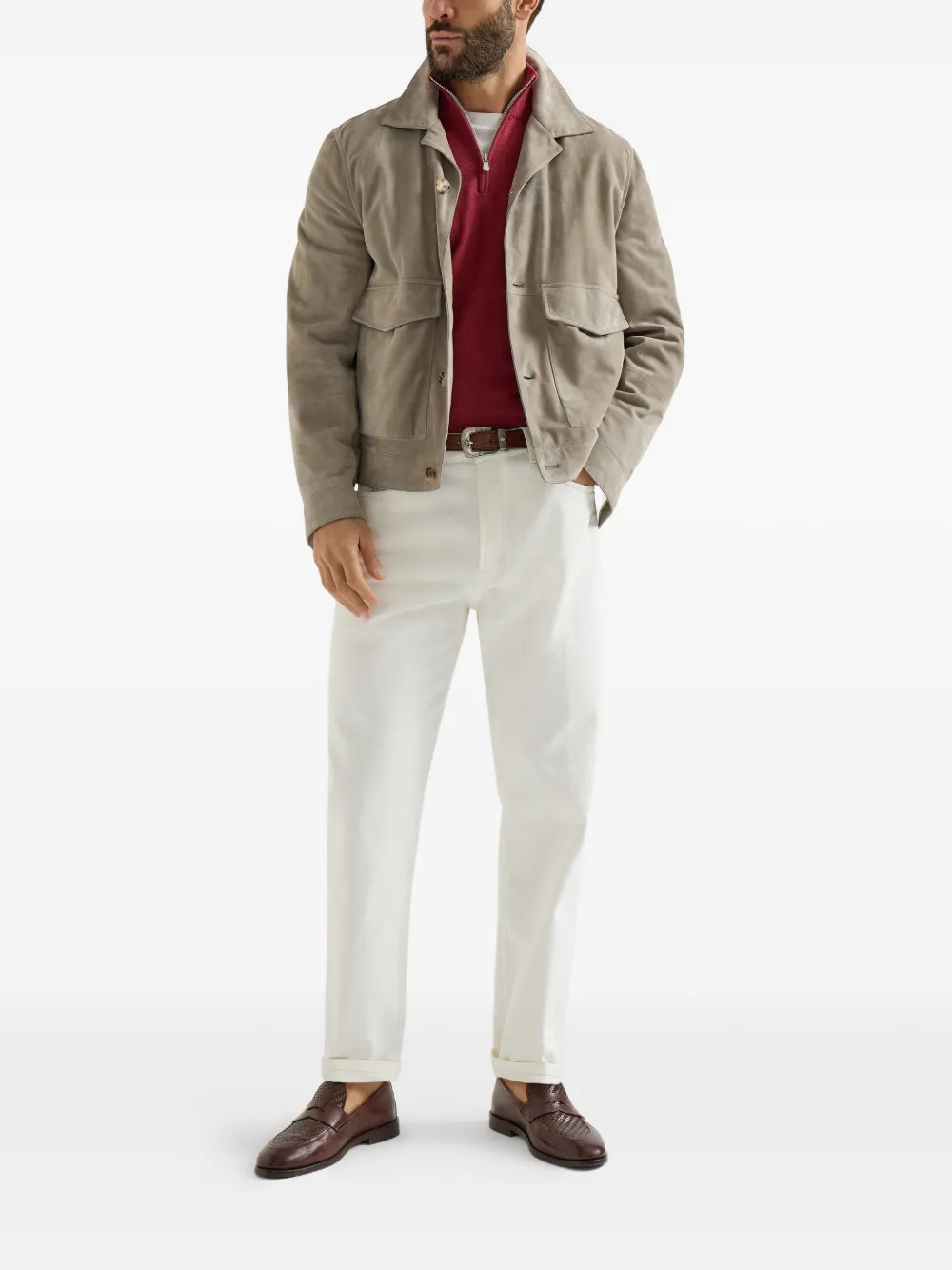 Brunello Cucinelli suéter de cachemira con medio cierre | Suéteres | Image 2