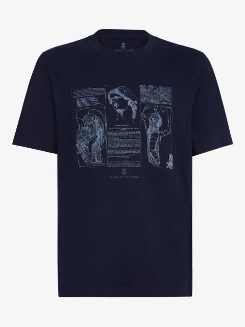 Brunello Cucinelli crew-neck graphic-print T-shirt