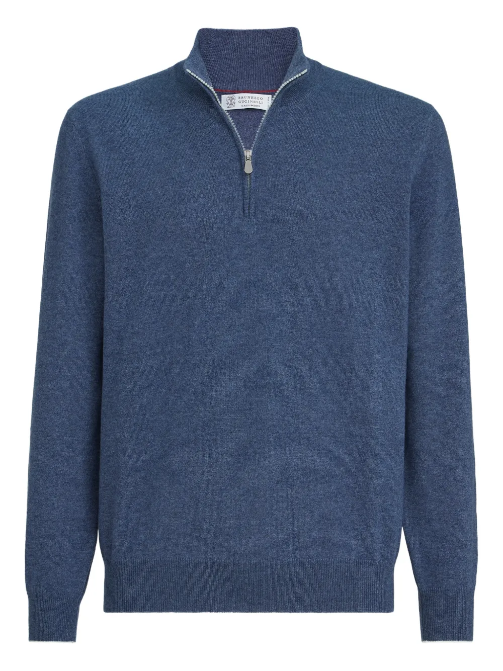 Brunello Cucinelli half-zip cashmere sweater | Blue | Image 1