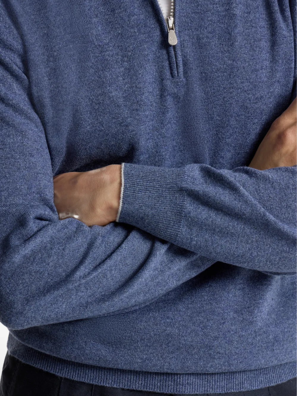 Brunello Cucinelli half-zip Cashmere Sweater | Blue | FARFETCH