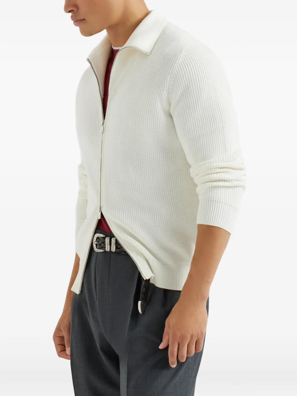 Brunello Cucinelli Vest met rits Wit