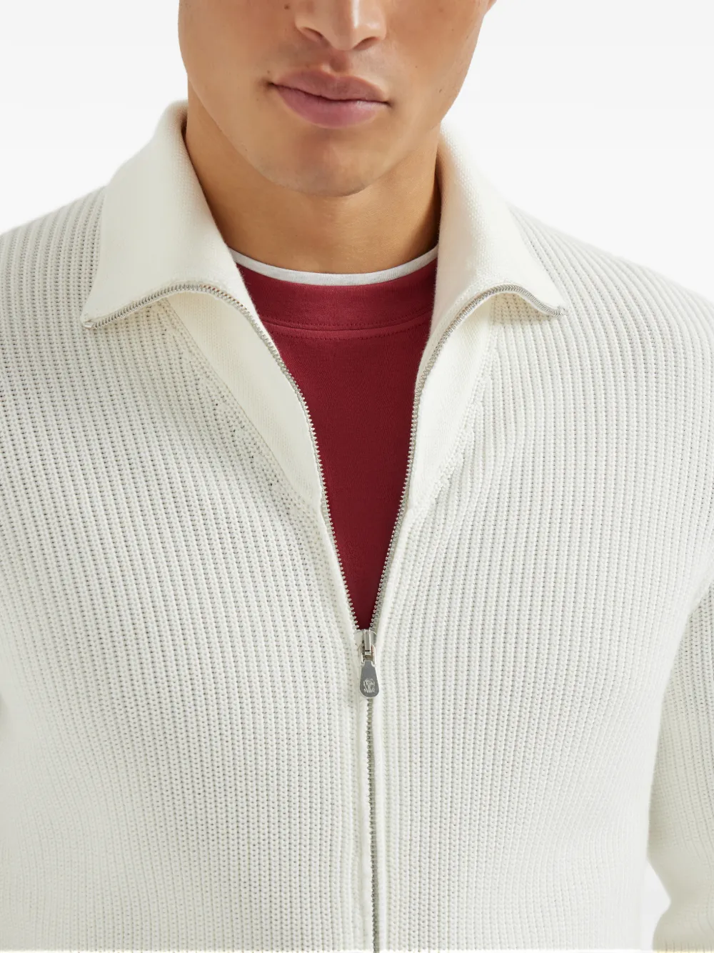 Brunello Cucinelli Vest met rits Wit