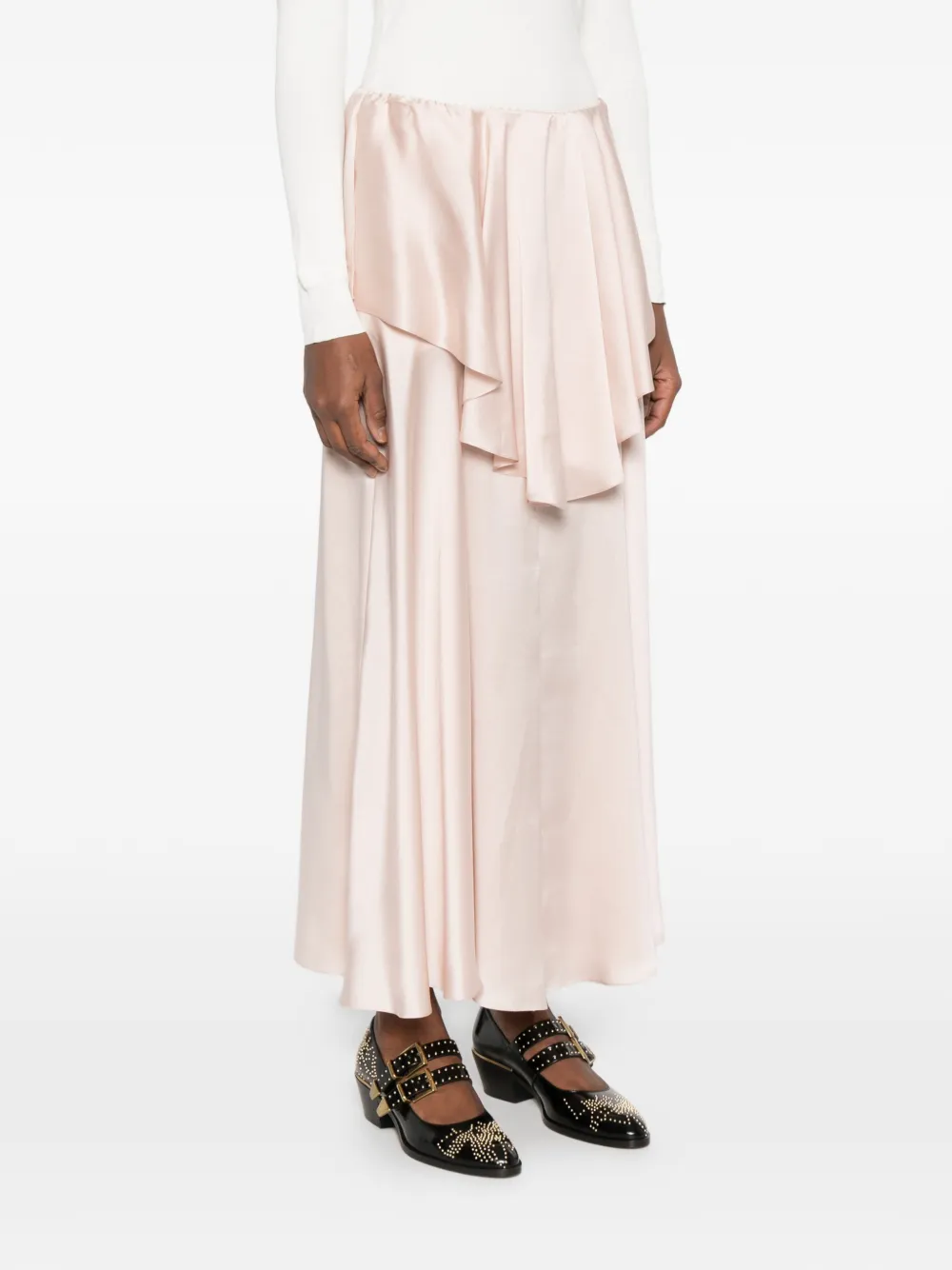  Chloé Layered Midi Skirt - Pink 