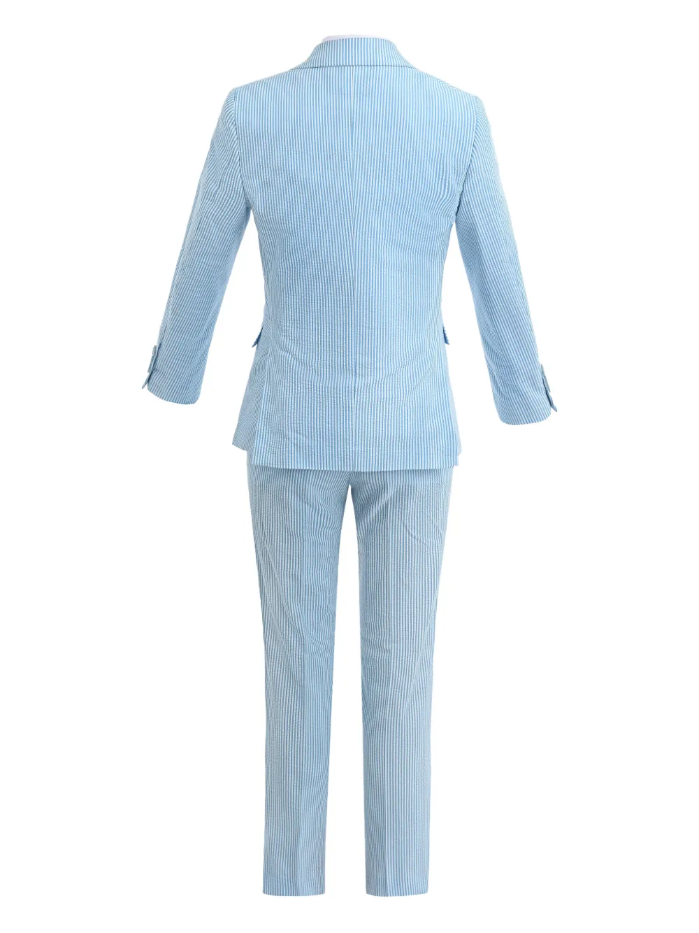 Moustache Striped-pattern Suit Set (set Of Four) In Blue