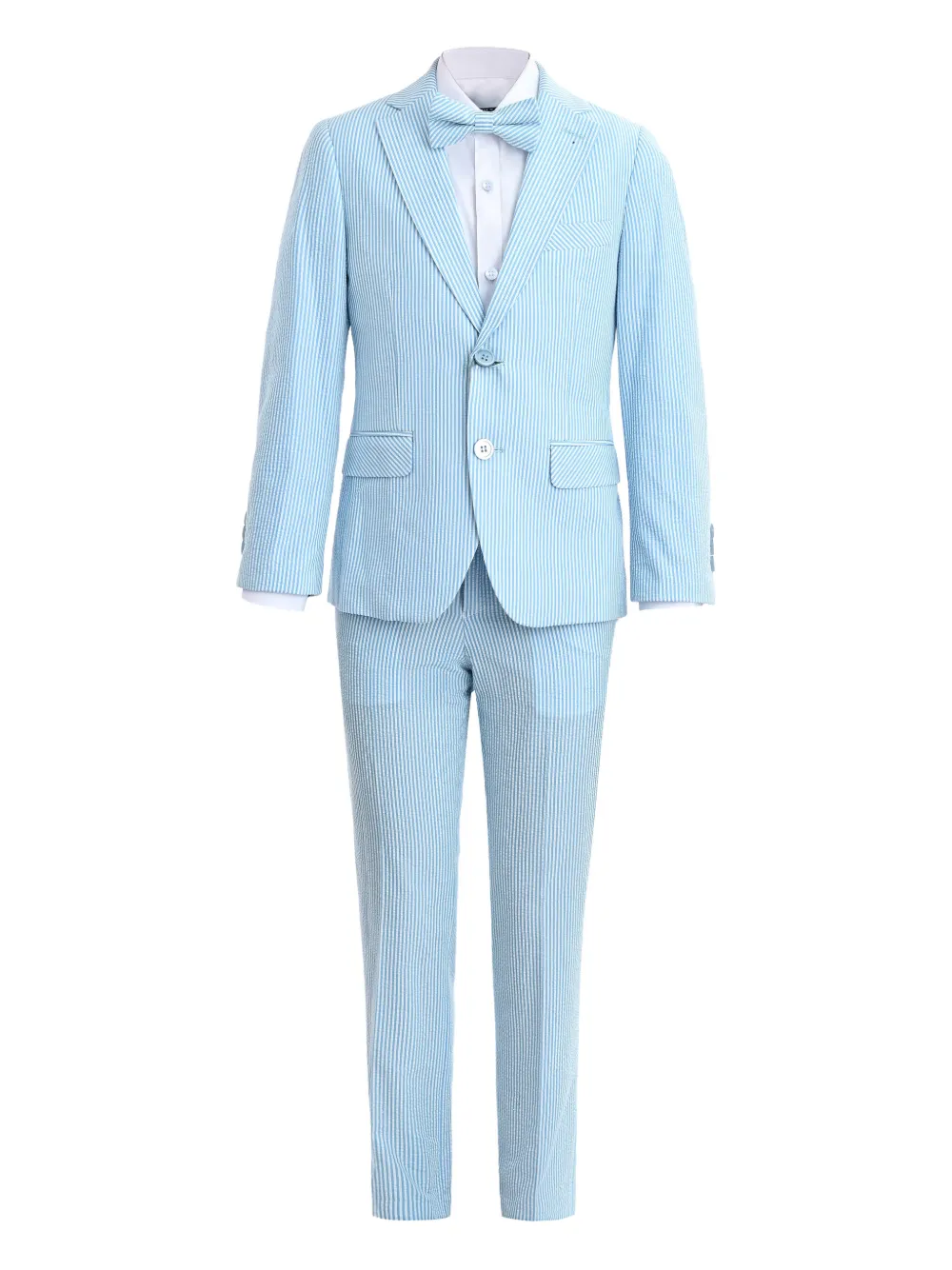 Moustache striped suit | Blue | Image 1