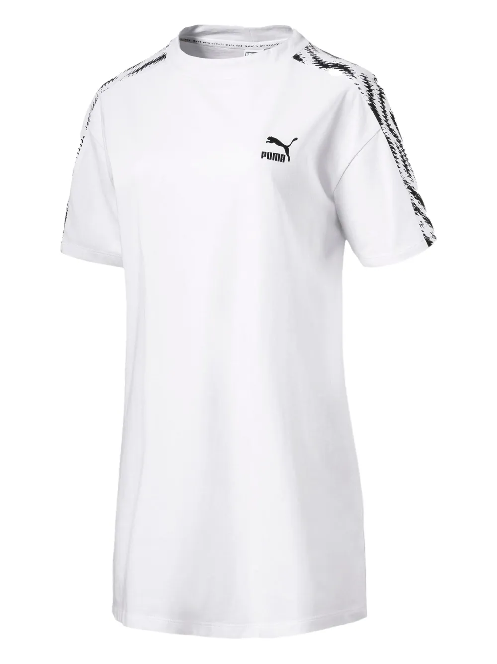 PUMA Wild Pack striped short-sleeve mini dress - Bianco
