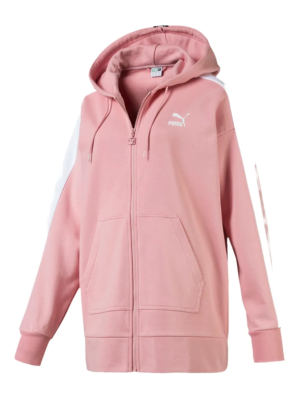PUMA Classics Tape T7 zip-up hoodie | Pink | Image 1