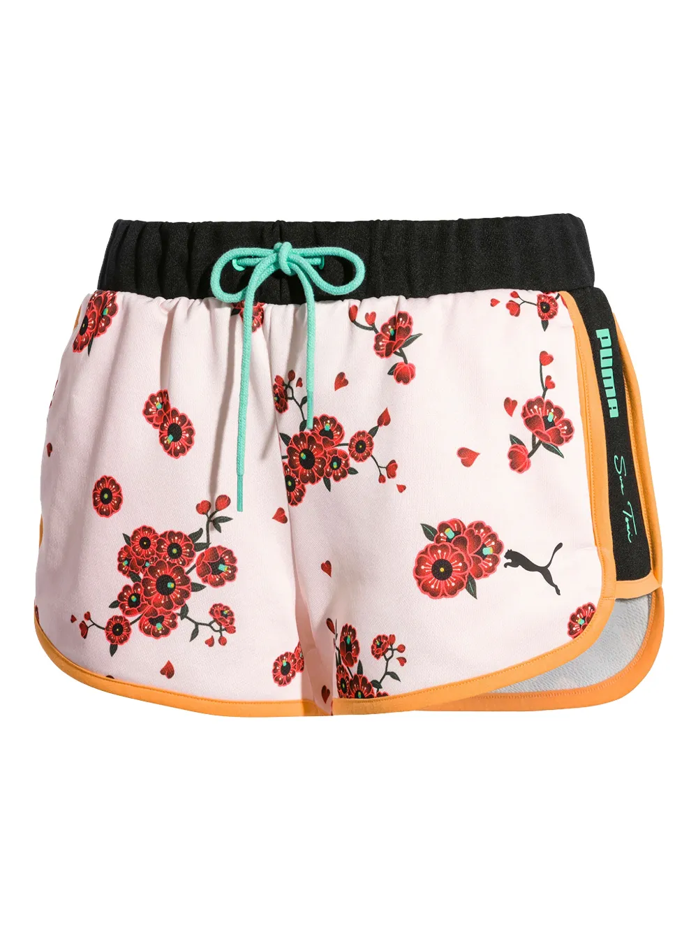 PUMA floral-pattern shorts - Toni neutri
