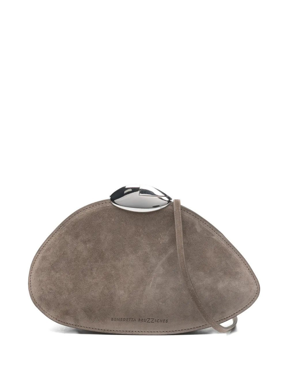 Benedetta Bruzziches suede clutch bag - Grigio
