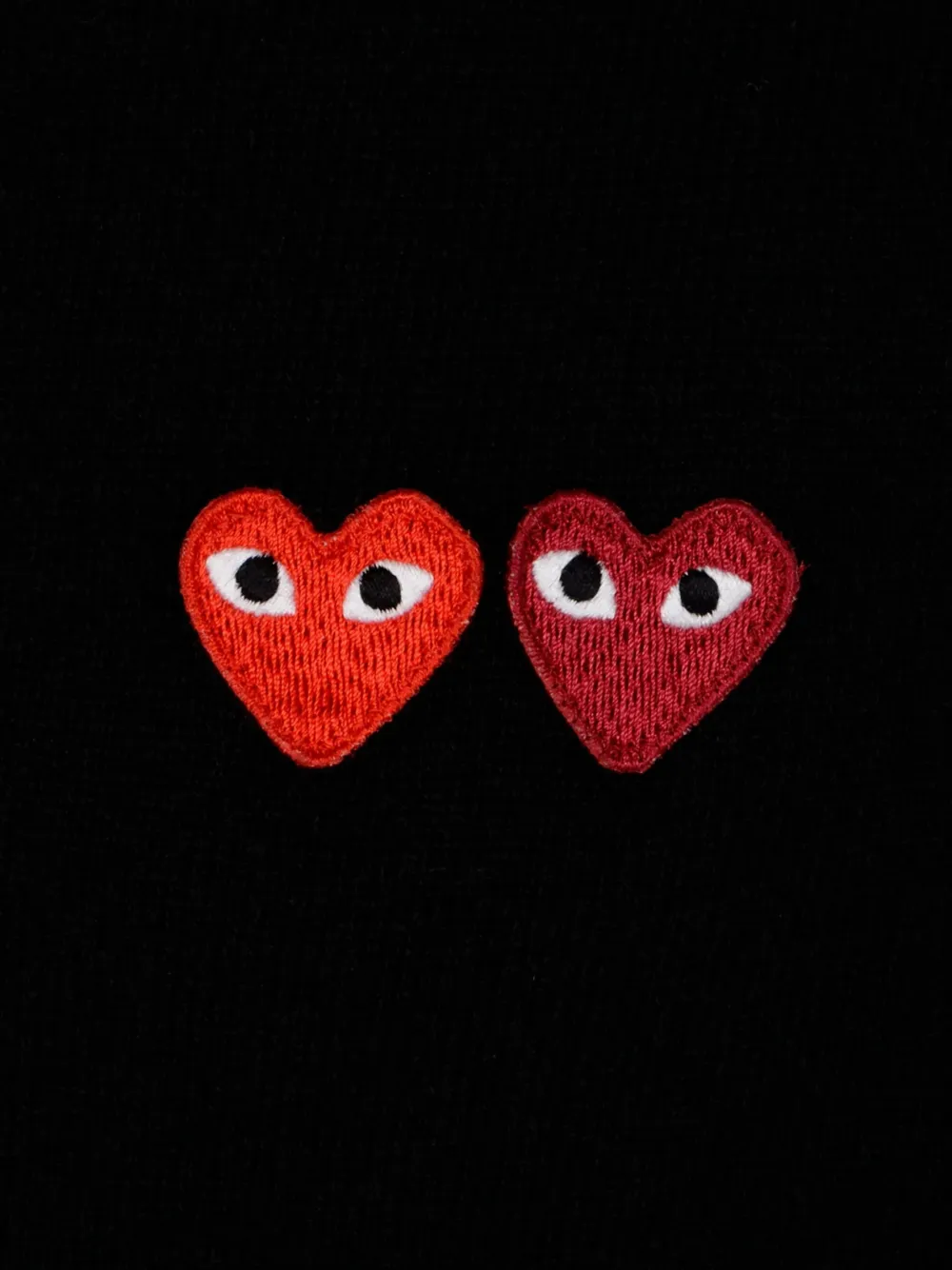 Comme Des Garçons Play Heart-patch Wool Cardigan In Multi