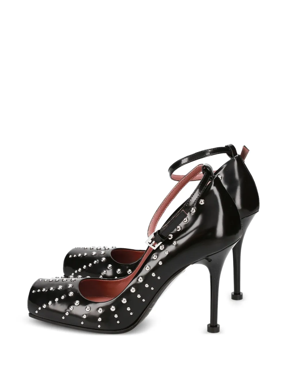 Studded Ankle Strap Pumps
