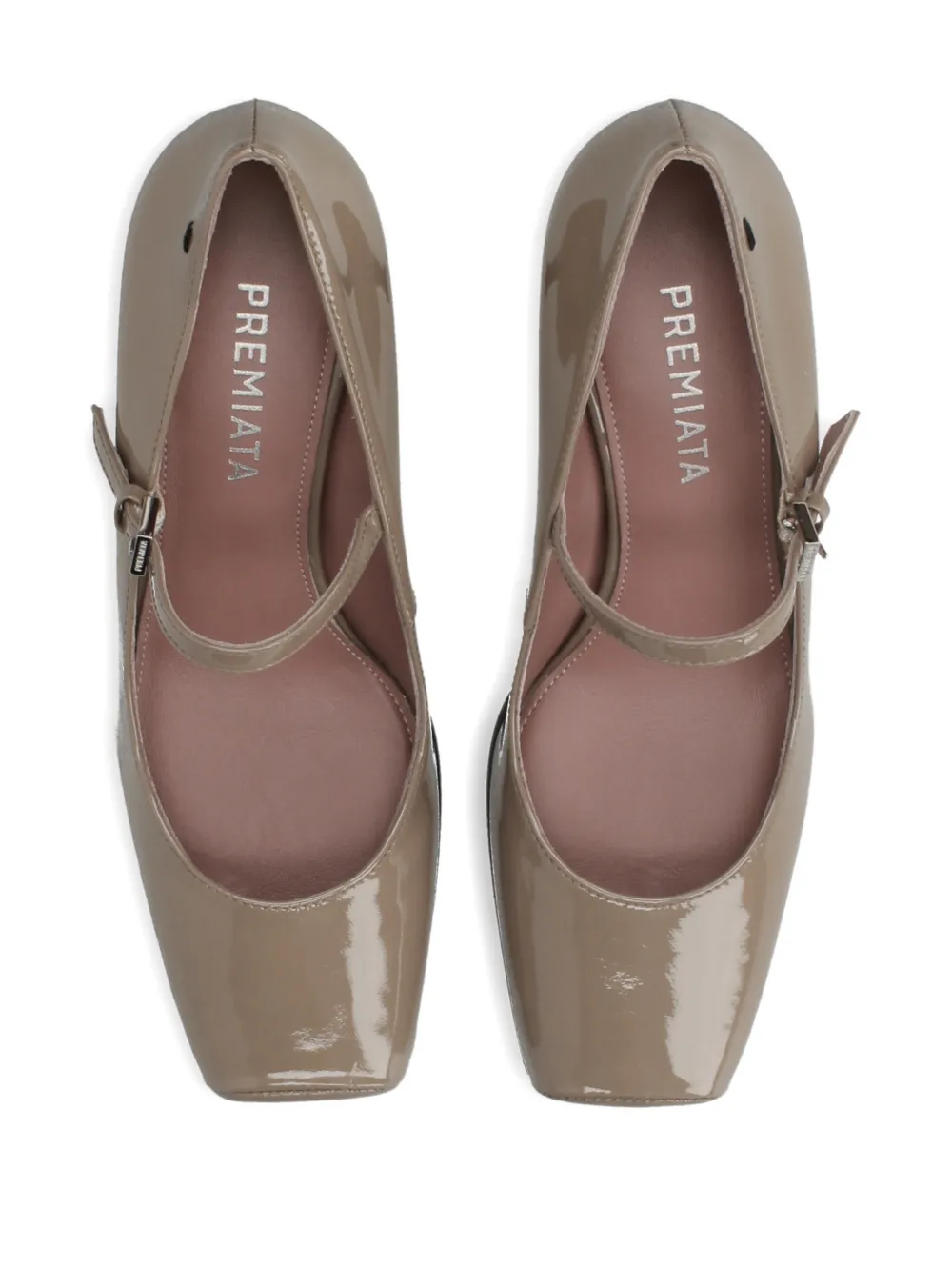 Premiata 65mm strap-detailed square-toe heeled pumps Bruin