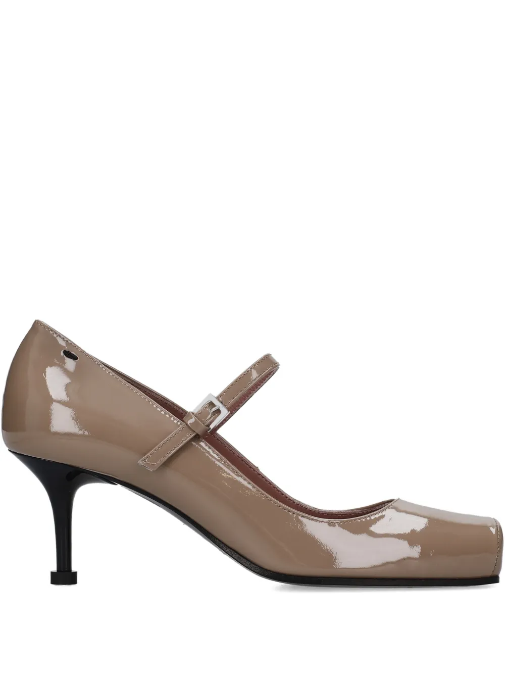 Premiata 65mm strap-detailed square-toe heeled pumps Bruin