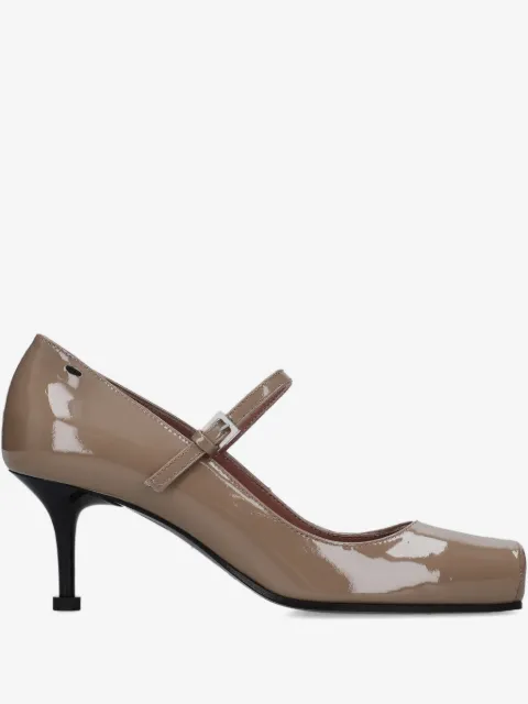 Premiata 65mm strap-detailed square-toe heeled pumps