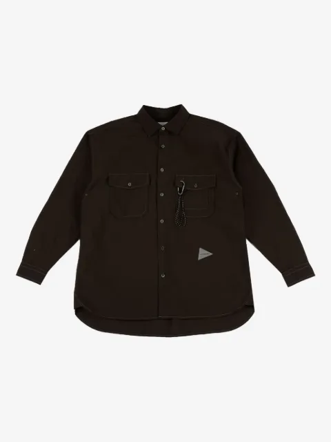 and Wander camisa con bolsillo en el pecho y botones