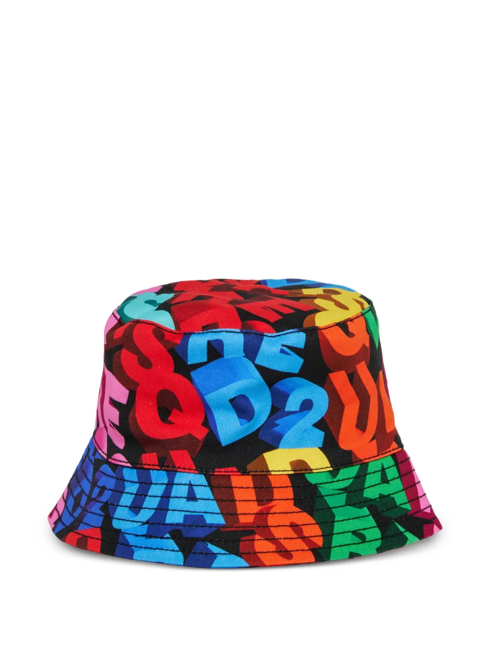 DSQUARED2 KIDS Veelkleurige vissershoed Zwart