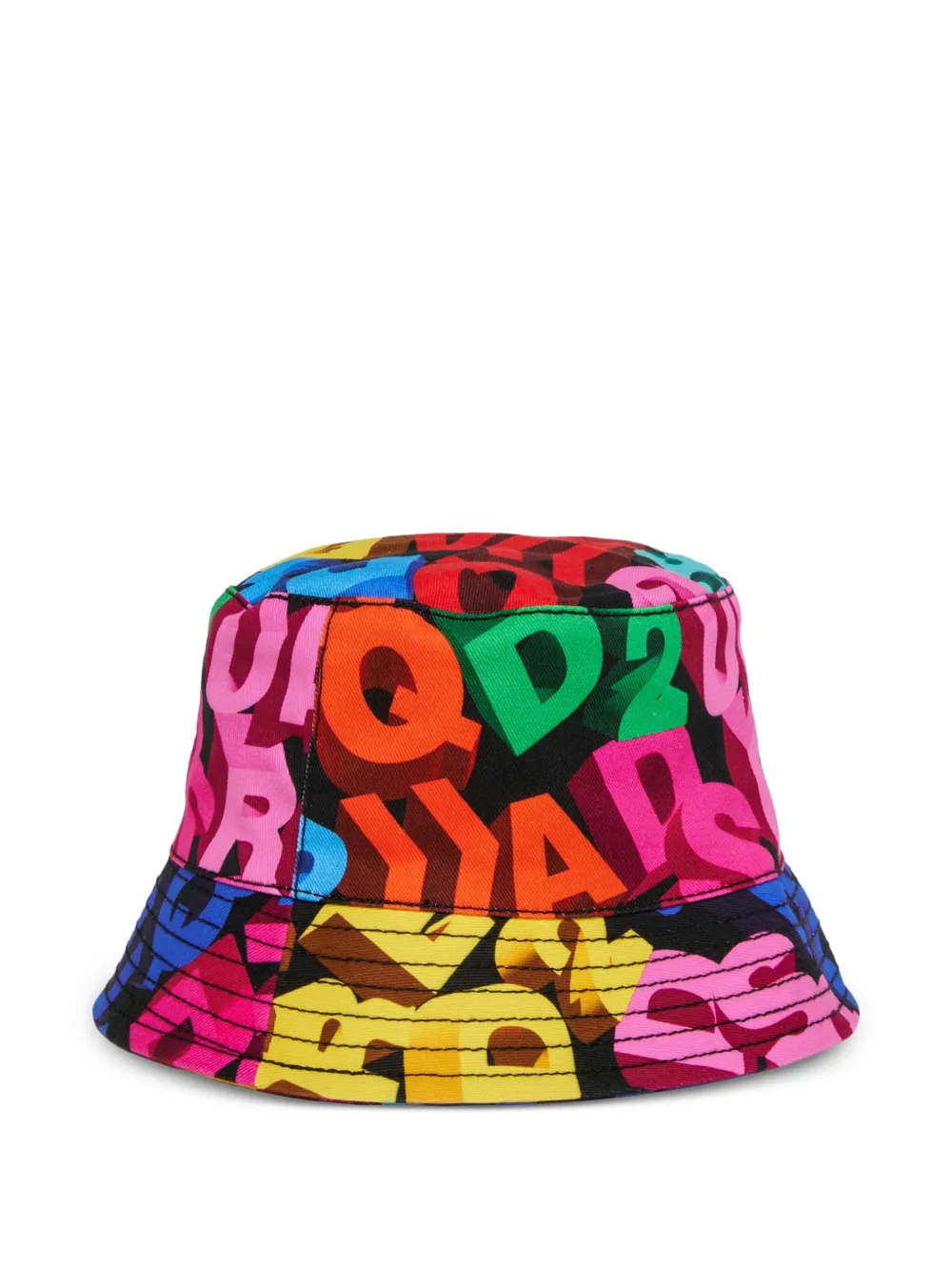 DSQUARED2 KIDS Veelkleurige vissershoed Zwart