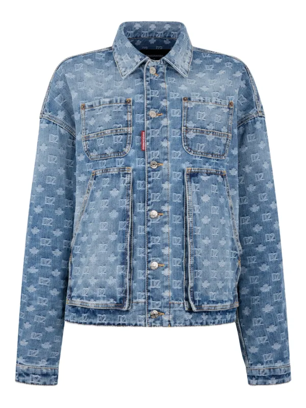 DSQUARED2 グラフィック デニムジャケット | ブルー | FARFETCH JP