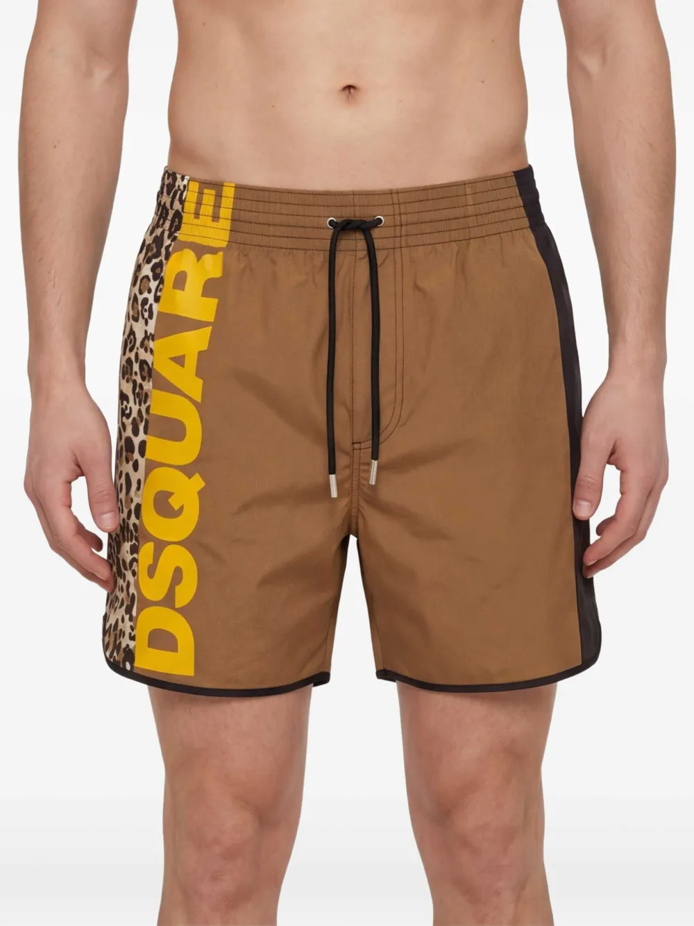 DSQUARED2 Zwembroek met logodetail Bruin