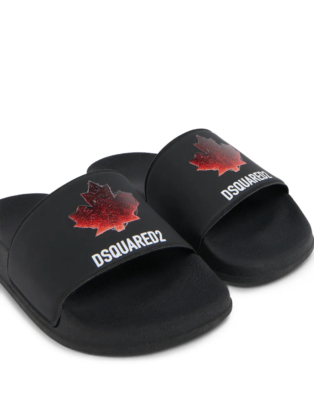 DSQUARED2 KIDS Slippers met logodetail Zwart