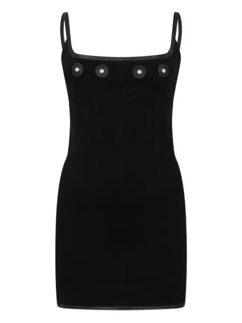 DSQUARED2 zip-fastening studded mini dress