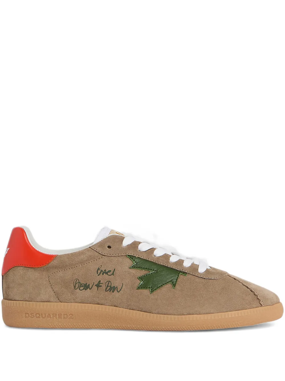 DSQUARED2 lace-up round-neck sneakers | Neutrals | Image 1