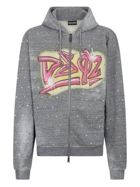 DSQUARED2 Rebel studded hoodie