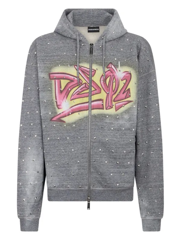 DSQUARED2 Rebel Tags パーカー | グレー | FARFETCH JP