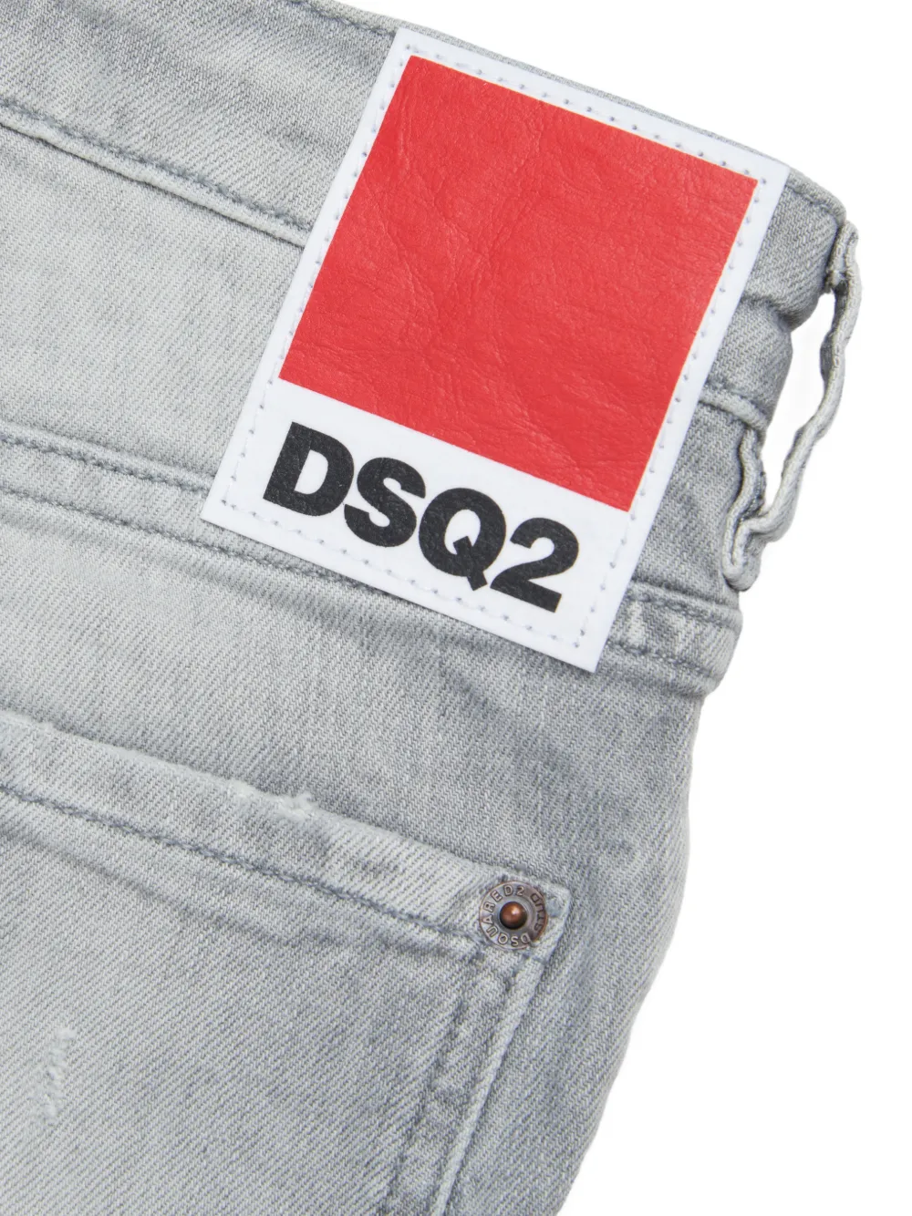  Dsquared2 Kids Five-pocket Logo-patch Jeans - Grey 