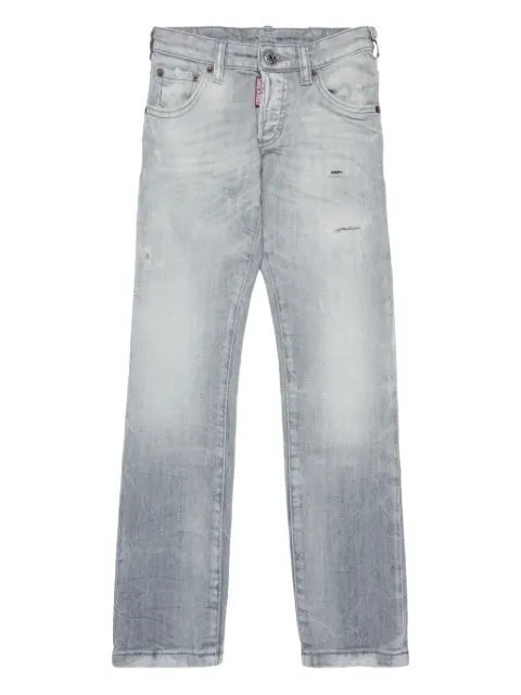 DSQUARED2 KIDS five-pocket logo-patch jeans