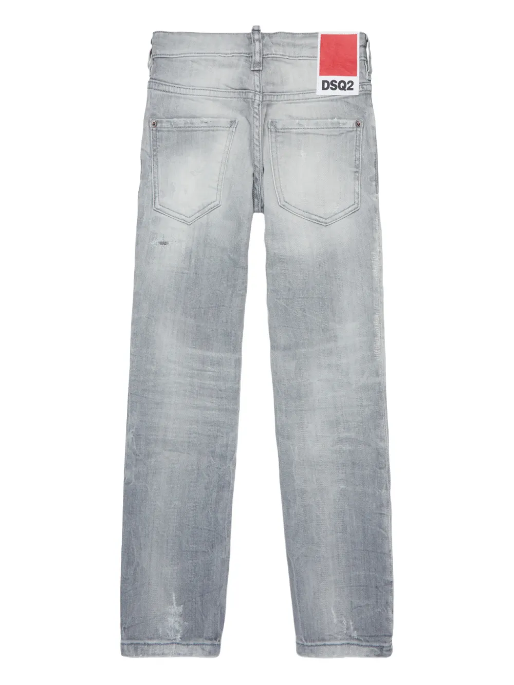  Dsquared2 Kids Five-pocket Logo-patch Jeans - Grey 