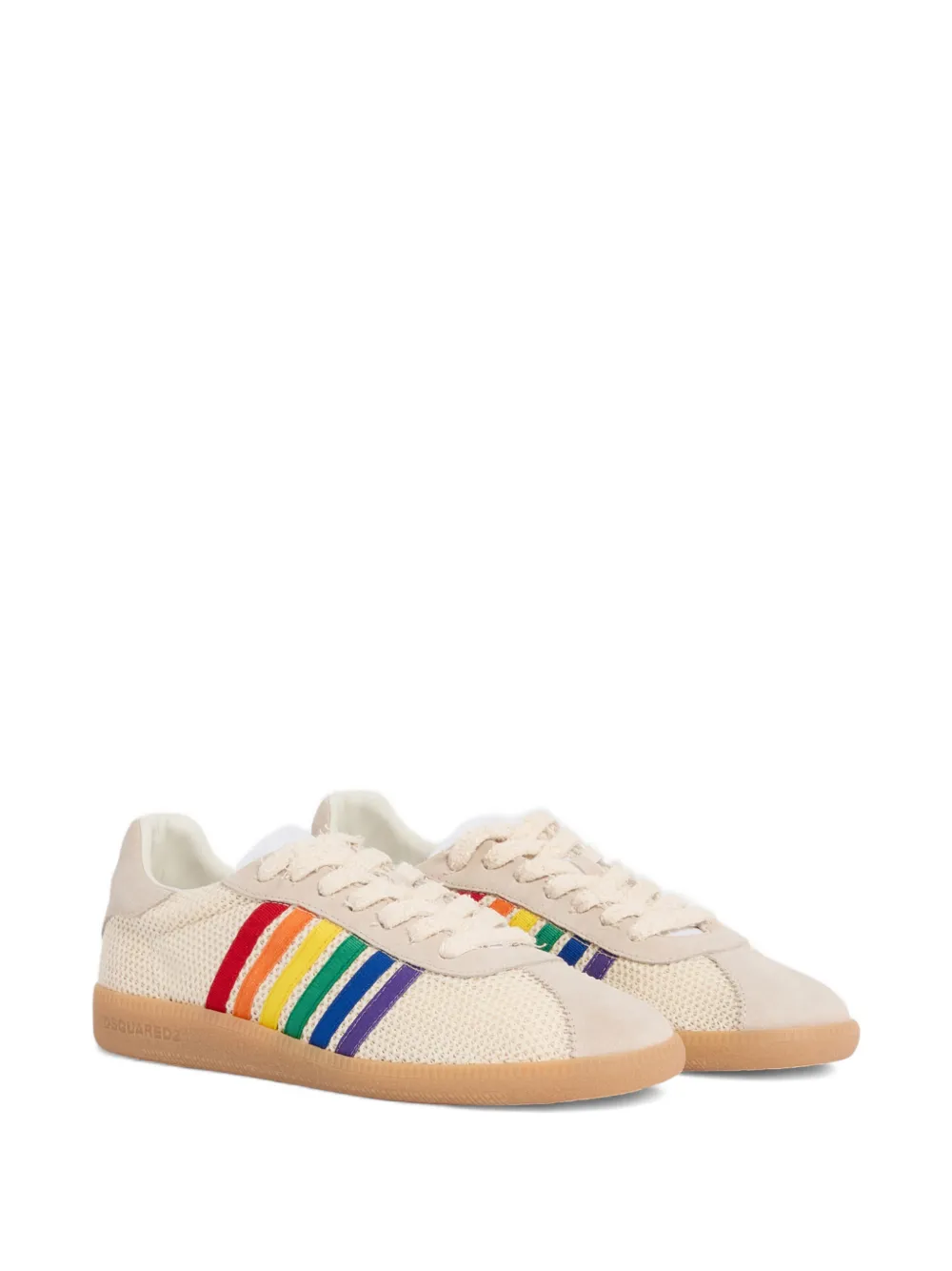 DSQUARED2 Sneakers met gestreept detail Beige