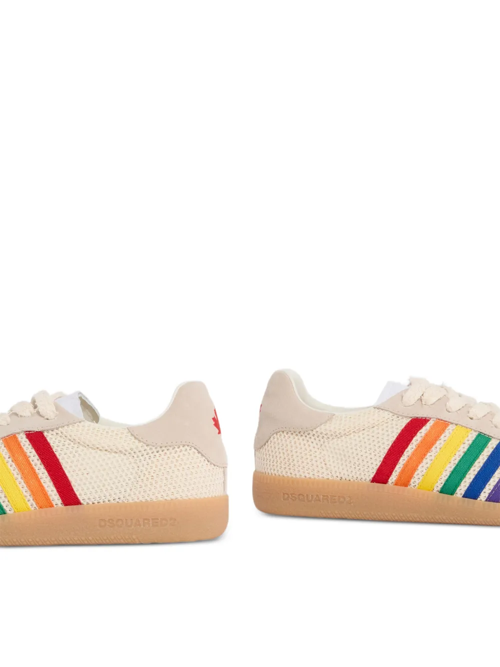 DSQUARED2 Sneakers met gestreept detail Beige