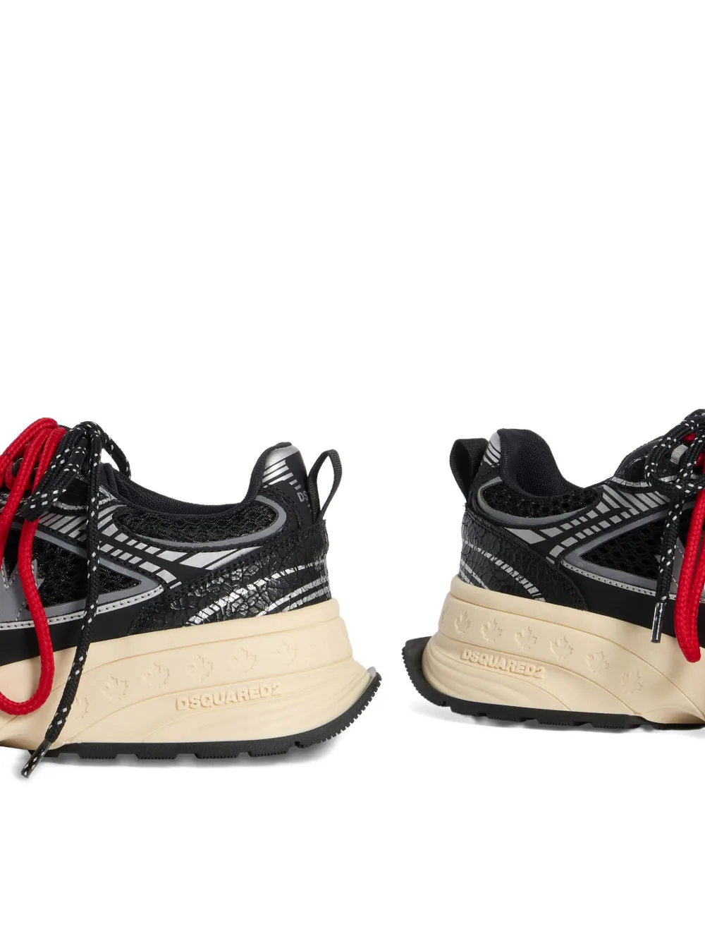 DSQUARED2 Sneakers met ronde neus Zwart