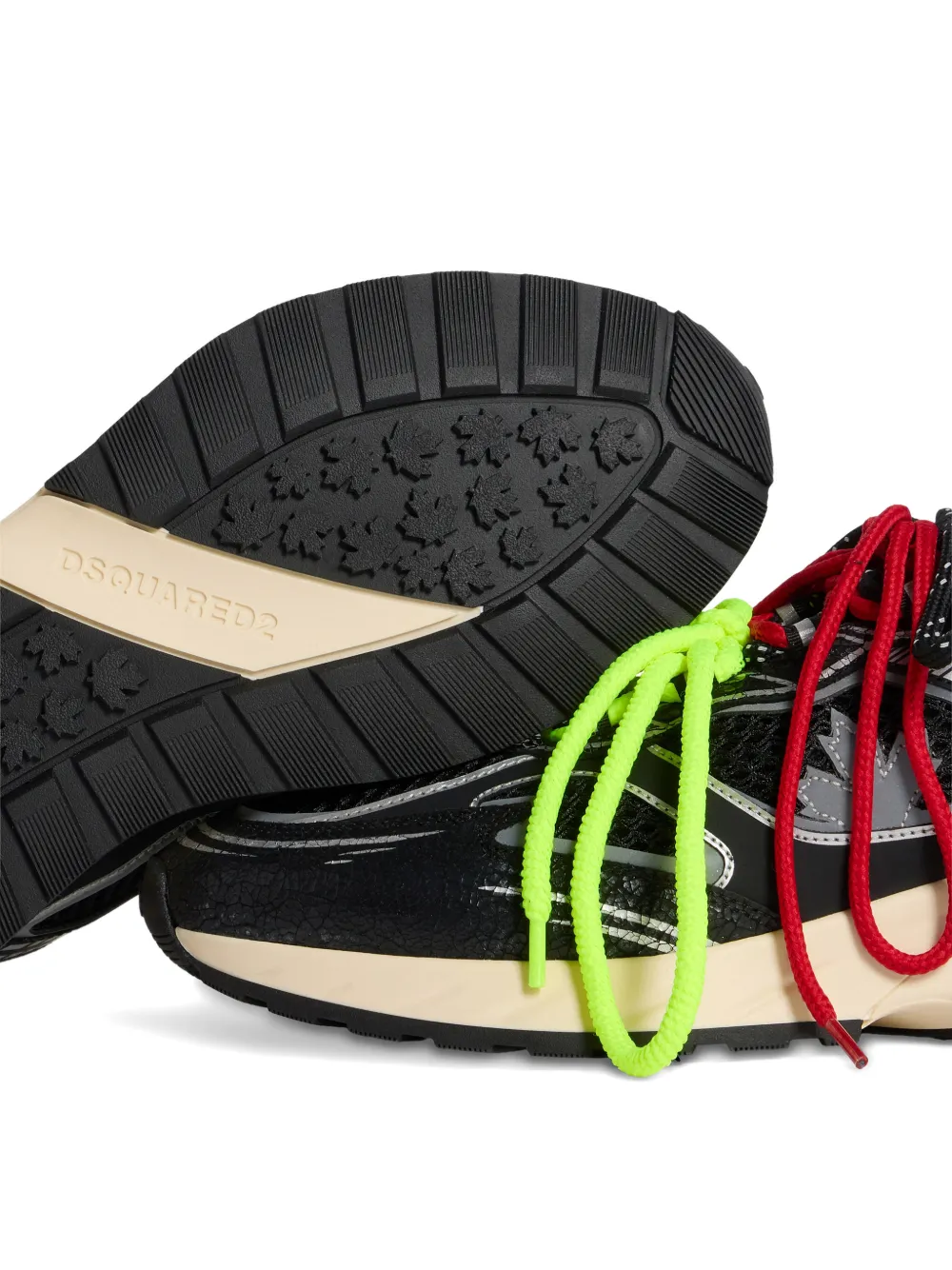 DSQUARED2 Sneakers met ronde neus Zwart