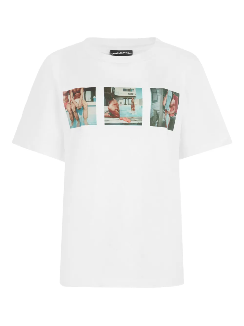 DSQUARED2 T-shirt Tom Bianchi con stampa grafica - Bianco