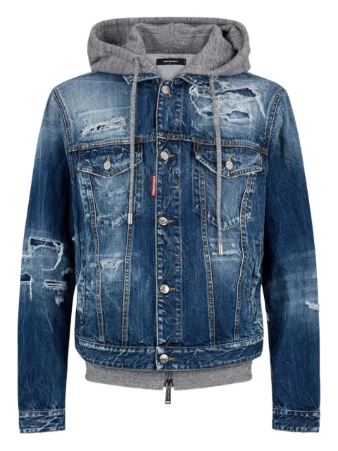 DSQUARED2 ripped-detail denim jacket
