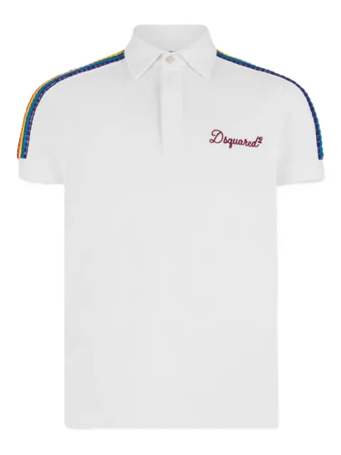 DSQUARED2 rainbow-detail polo shirt