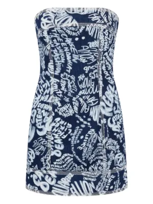 Cult Gaia Floreana Panelled Knit Dress | White | FARFETCH