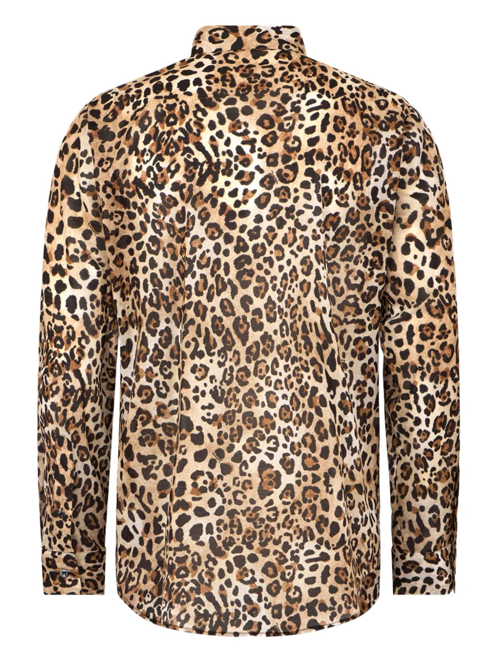 DSQUARED2 Gestrikt overhemd met luipaardprint - Bruin