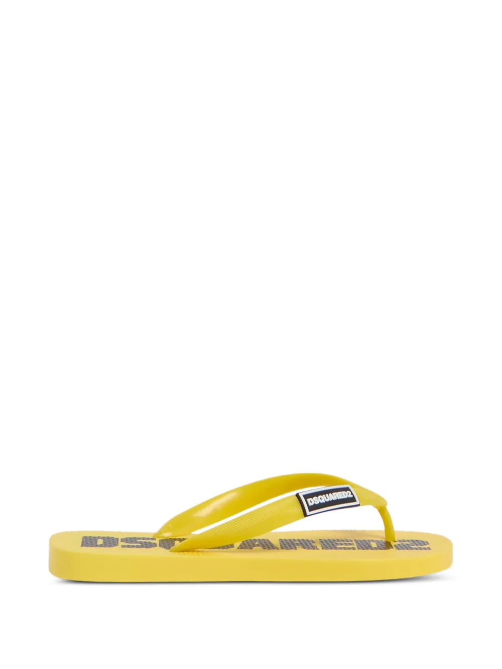 DSQUARED2 KIDS Badslippers met logodetail Geel