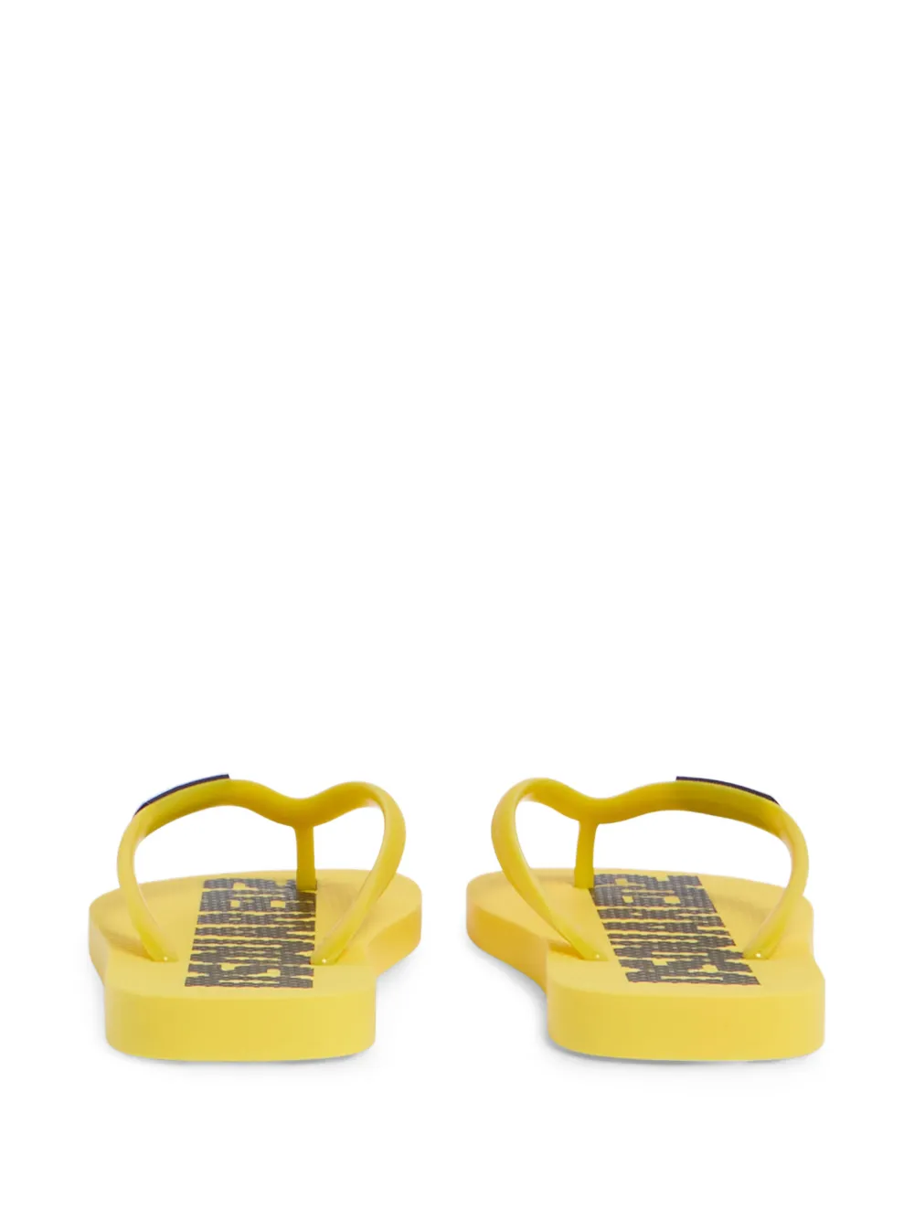 DSQUARED2 KIDS Badslippers met logodetail Geel