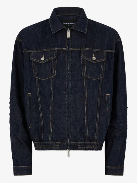 DSQUARED2 chamarra de mezclilla con efecto lavado