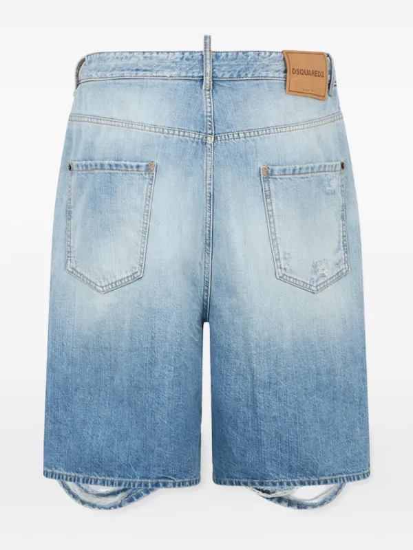 DSQUARED2 デニムショートパンツ WASH BLUE サイズ48 DSQUARED2 ウォッシュド ショートパンツ | ブルー | FARFETCH JP