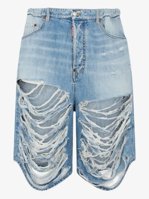 DSQUARED2 short à effet usé